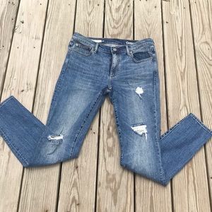 GAP  Medium Wash Distressed Skinny Jeans